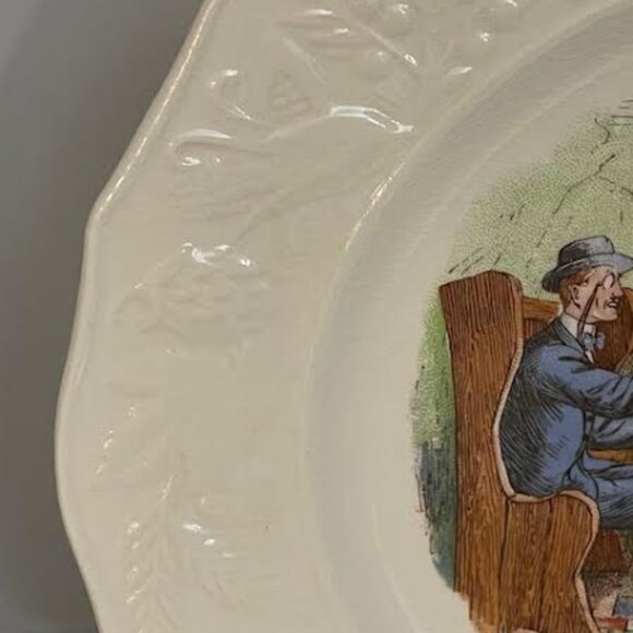 Set of 4  Luncheon/Salad Plates  "English Toasting":Fondeville Ambassador Plates - Picture 5 of 16